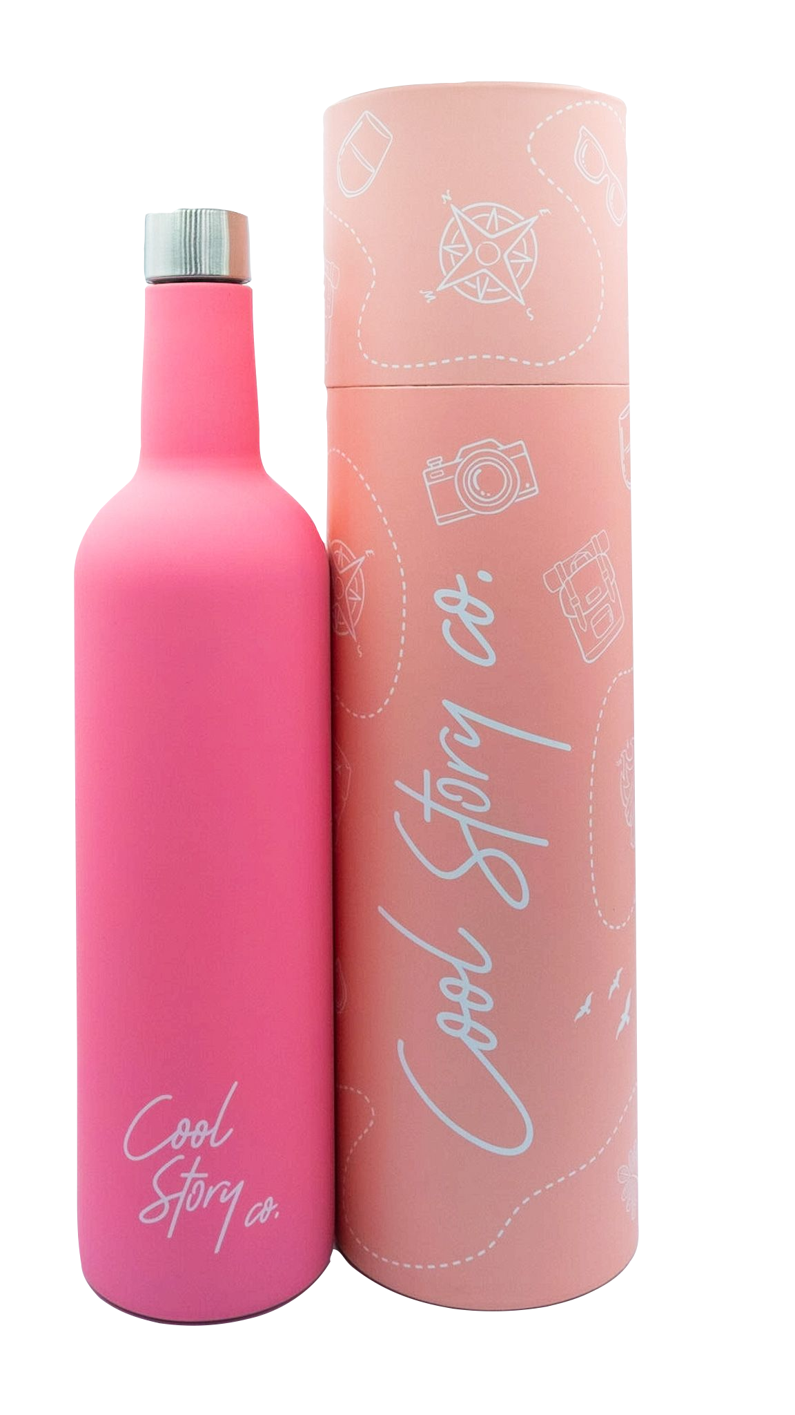 brumate winesulator 750ml hot pink wine bottle chill cooler bottle brand  new