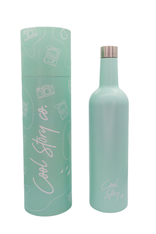 Mint Cool Story Co. Insulated Wine Bottle
